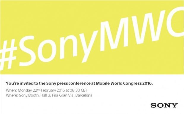 Sony MWC 2016 press invite