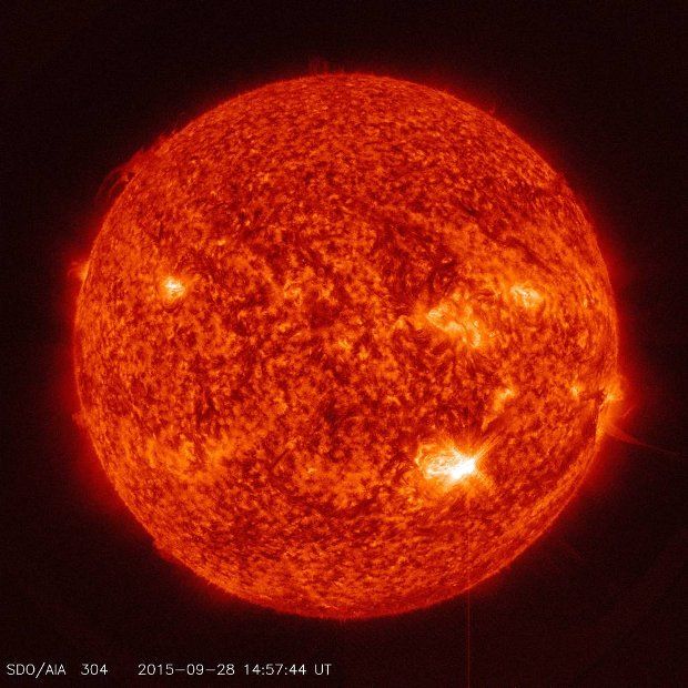 Solar flare documented on Sunday, September 28