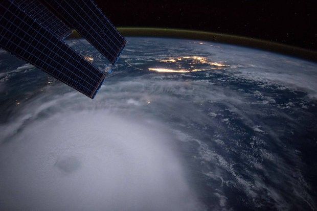 Hurricane Joaquin seen from aboard the International Space Station on October 2
