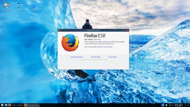 Netrunner Desktop 17.03 with Mozilla Firefox 52 ESR