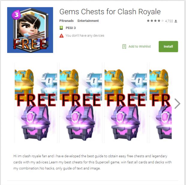 Gems Chest for Clash Royale app