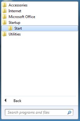 "Start" script in Startup folder