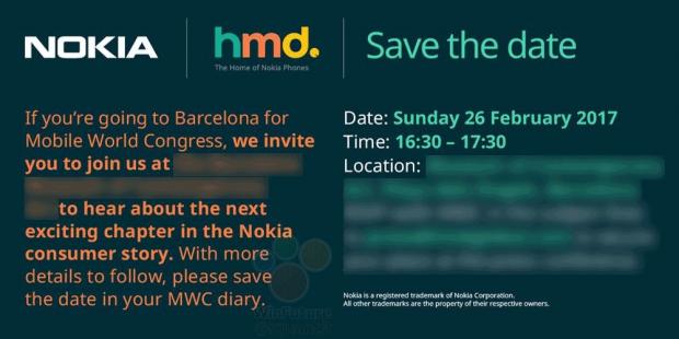 HMD Global + Nokia MWC 2017 invite