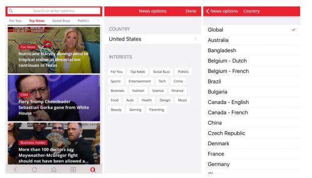You can also customize your news with international news sources