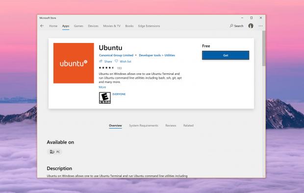 Ubuntu is now available for Windows 10 users from the Microsoft Store