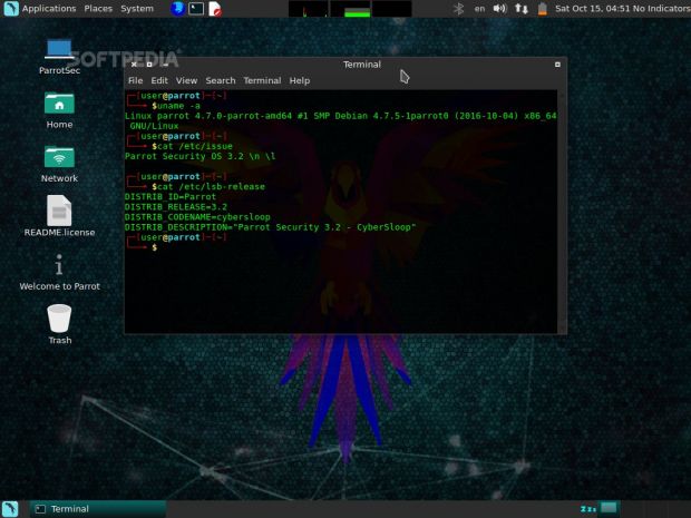 Parrot Security 3.2 ships with Linux kernel 4.7.5