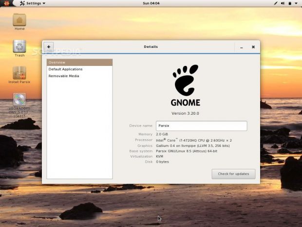 GNOME 3.20 desktop