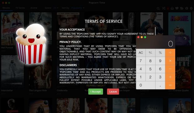 Local applications can also be triggered using Popcorn Time's vulnerability