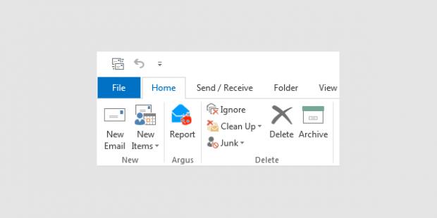 Project Argus button in Outlook
