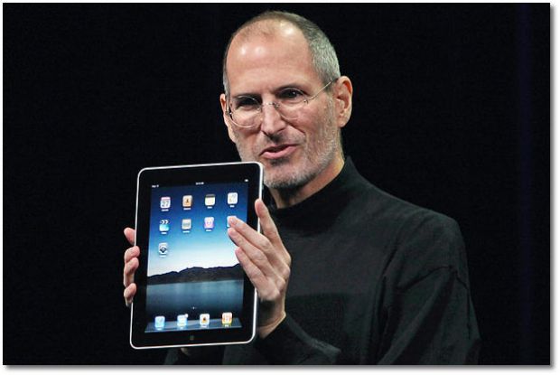 Jobs launching the first iPad