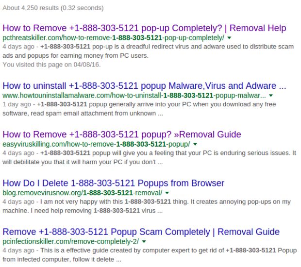 Poisoned search results