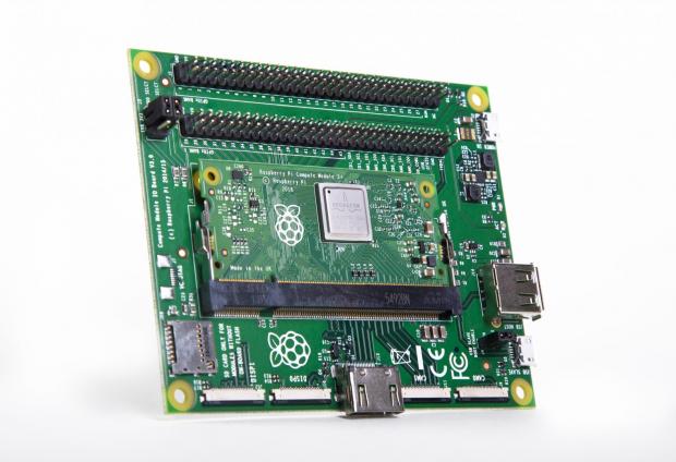 Raspberry Pi Compute Module 3+ in CMIO board
