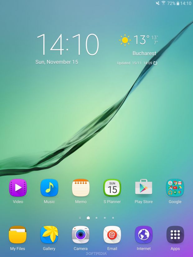 Samsung Galaxy Tab S2 9.7 homescreen