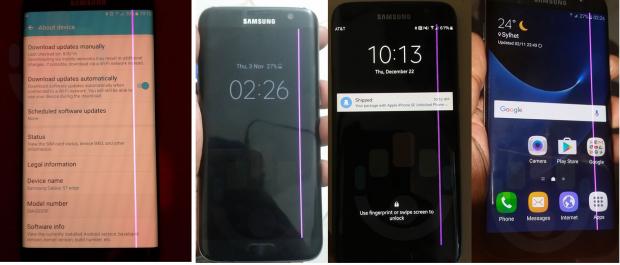 Galaxy S7 edge units affected by the pink line issue