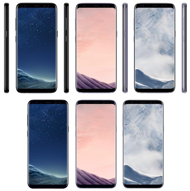 Samsung Galaxy S8 (top) and Galaxy S8+ (bottom)