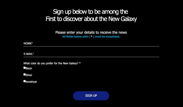 Screenshot hinting at amethyst color variant for Galaxy S8