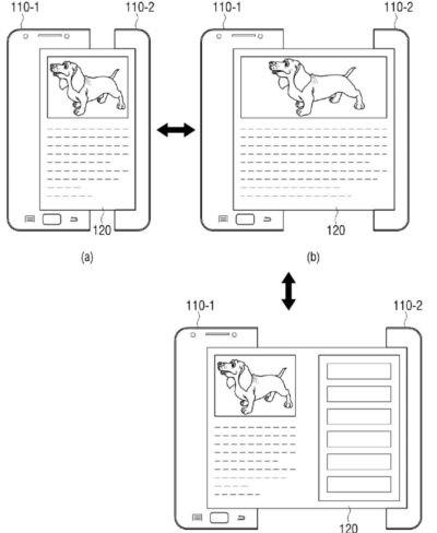 Patent describing tablet with rollable display