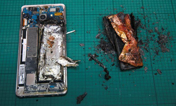 Burned Galaxy Note 7