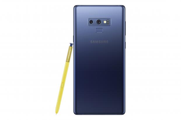 Galaxy Note 9 Ocen Blue back with S Pen
