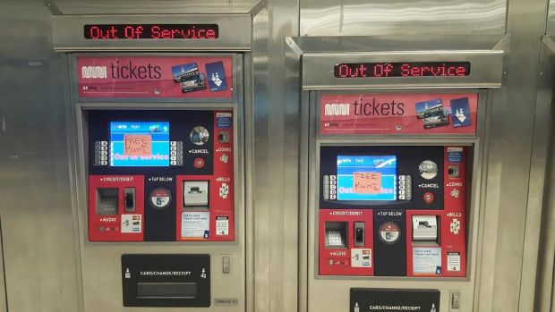 This is what the ticket systems looked like during the weeked