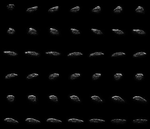 Collage of radar images of asteroid 2015 HM10