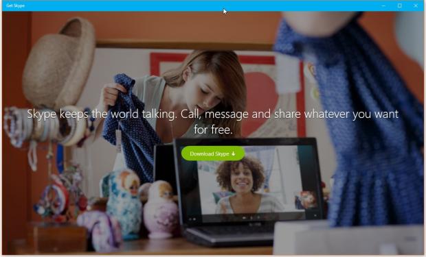 Windows 10 users can automatically download Skype