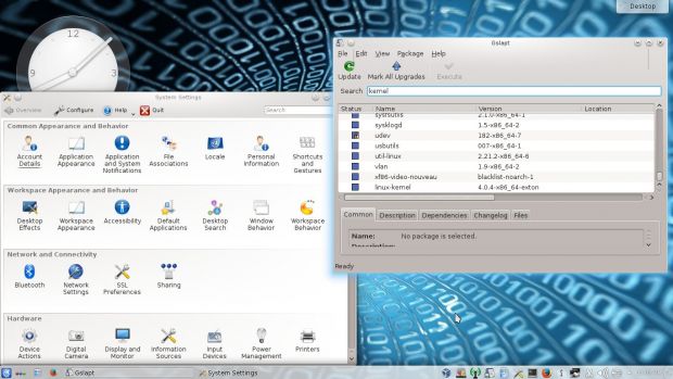 The KDE 4.10.5 desktop