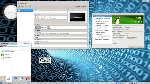 KDE 4.14.35 desktop with VirtualBox running