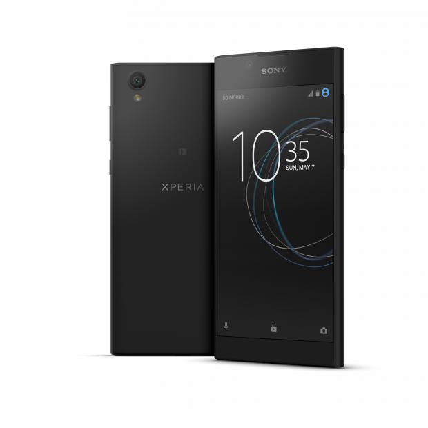 Black Xperia L1 front and back view