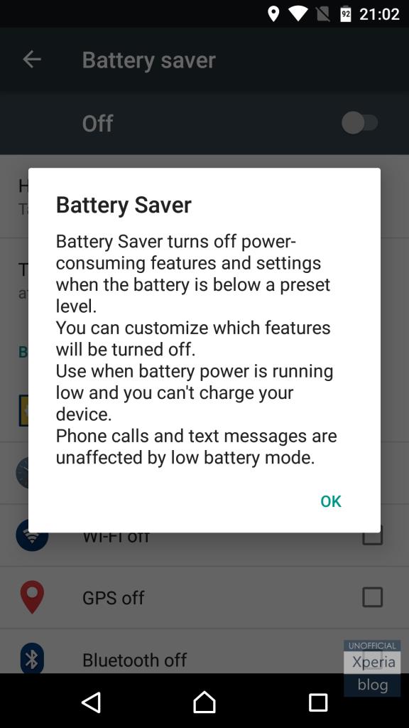 Battery Saver mode