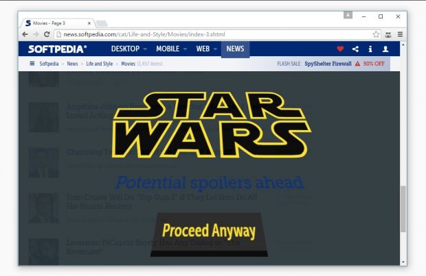Star Wars Spoiler Blocker Chrome extension