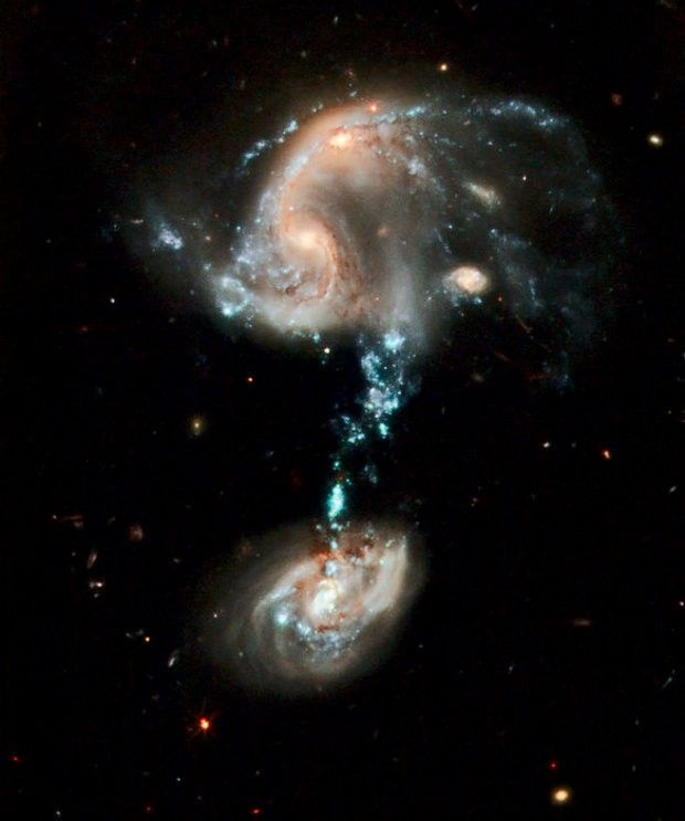 There are four galaxies in this space image