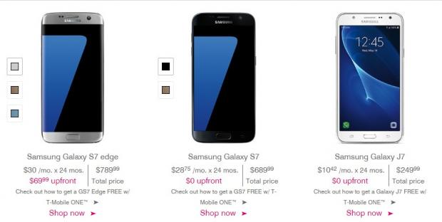 Samsung Galaxy smartphones