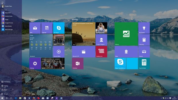 The Start menu can instantly become a Start screen
