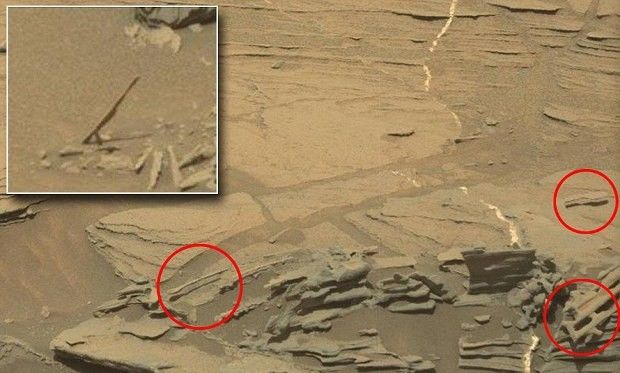 Alleged kitchen utensils on Mars