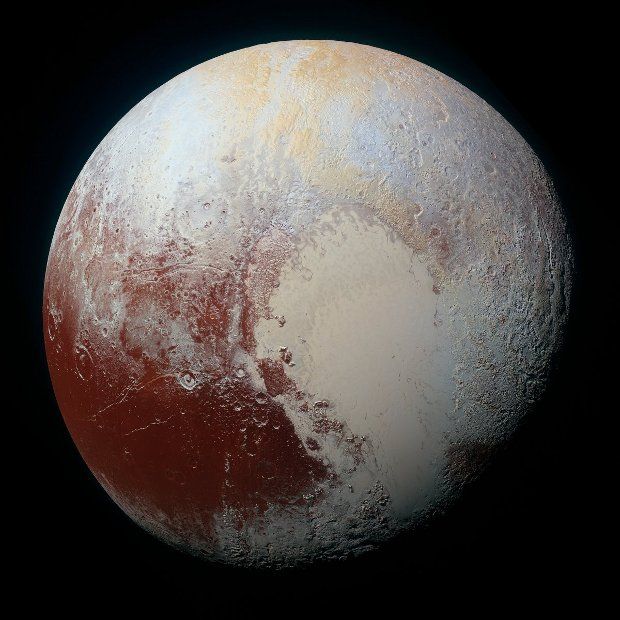 A view of dwarf planet Pluto
