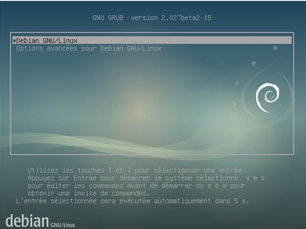 Debian 9 softWaves boot artwork