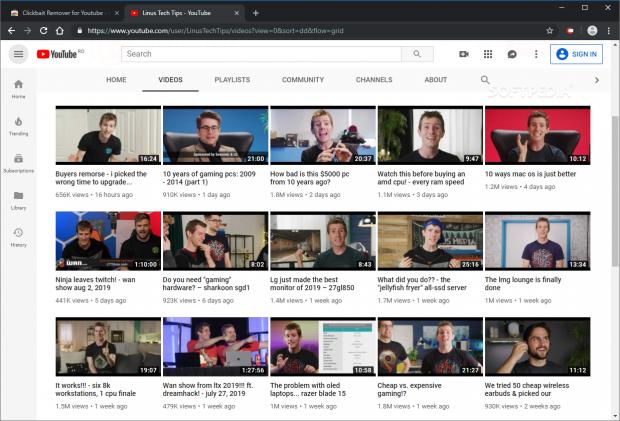 And this is the "new" YouTube without the flashy thubmnails