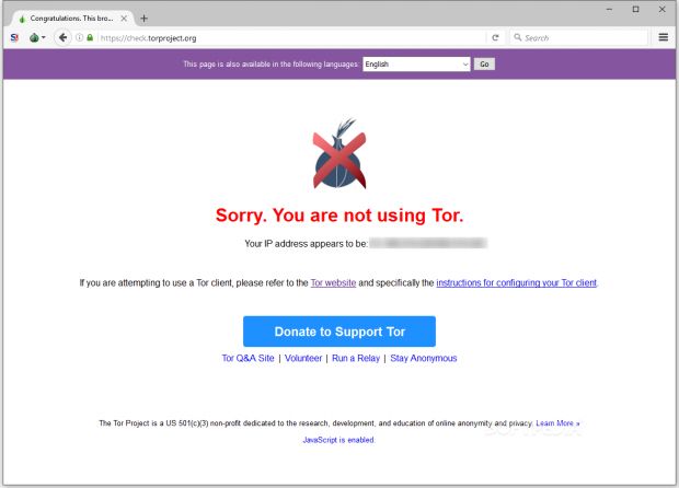 Error when checking Tor support via IPv6