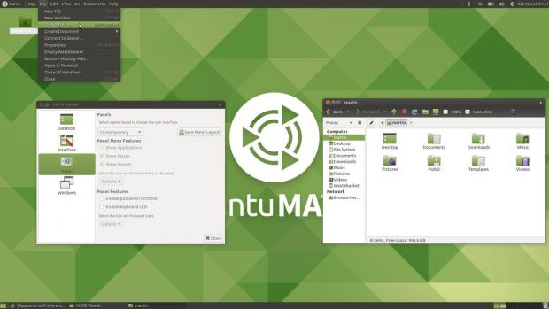 Ubuntu MATE 17.10 Beta 1 with Contemporary layout