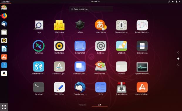 Ubuntu 18.10 beta - installed apps