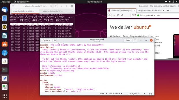 Ubuntu 19.10's light theme