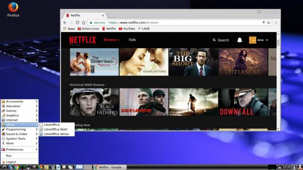 LFA running Google Chrome and Netflix
