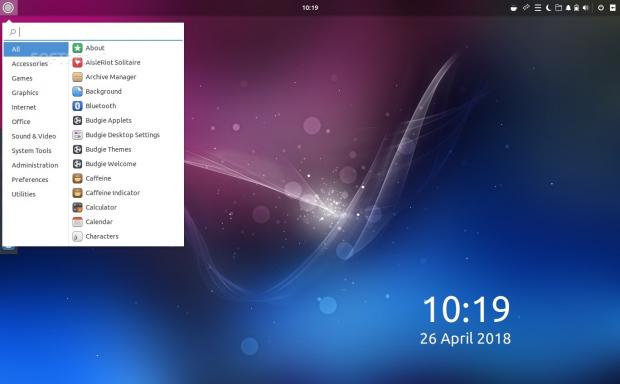 Ubuntu Budgie 18.04 LTS - Applications Menu