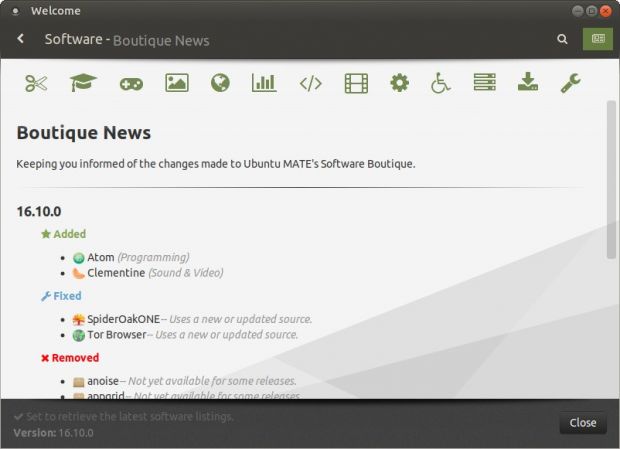 Ubuntu MATE Welcome with Boutique News
