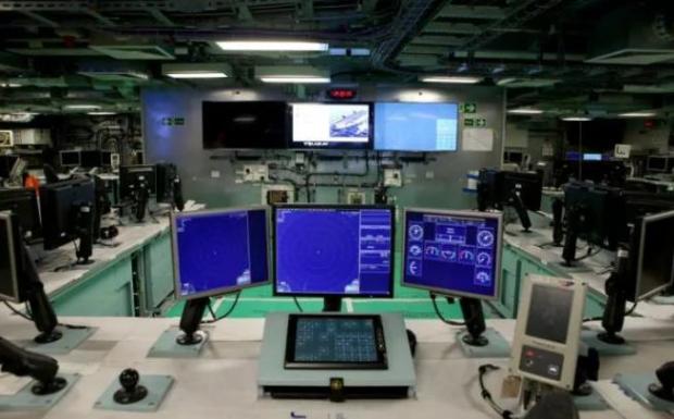 Computers being used on the HMS Queen Elizabeth