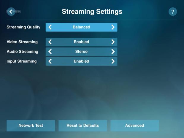 Steam Link app streaming settings