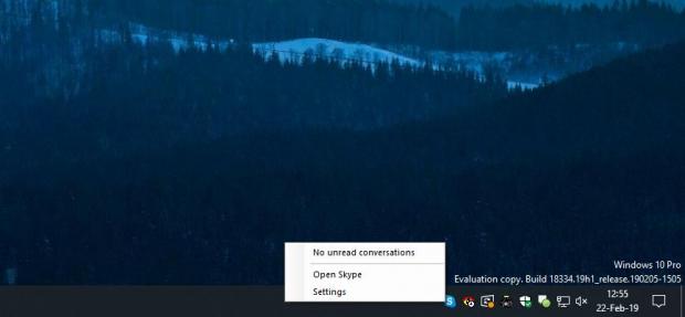 Skype for Windows 10 previously did not include a close option