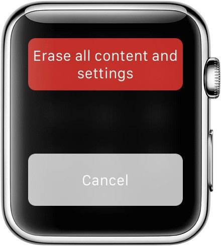 Erase all contents and settings on the Apple Watch