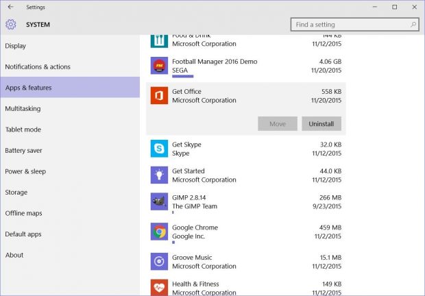 How to remove Get Office and Get Skype apps